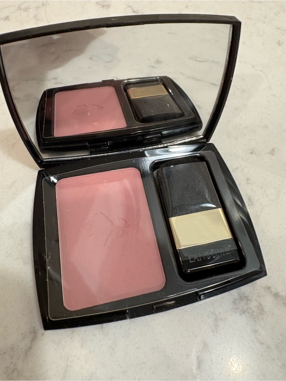 Lancome Velvet Powder Blush in Aplum in Soft Pink by